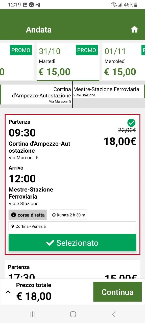 Cortina Express screenshot